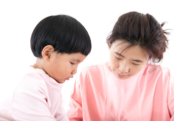 Obraz premium Three year olds and young mothers