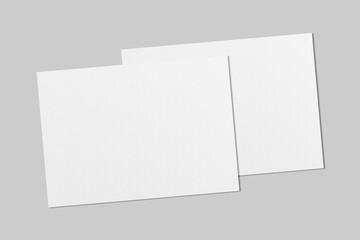 Realistic blank postcard illustration for mockup. 3D Render.