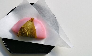 桜餅　和菓子　ティータイム