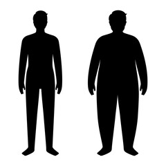 Obese and normal man