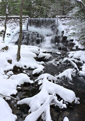 waterfall in winter