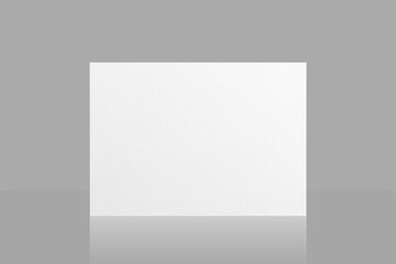 Realistic blank postcard illustration for mockup. 3D Render.