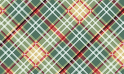 Tan & Blue Seamless Plaid Pattern - Tartan - Background - Fabric - Scrapbooking Vector
