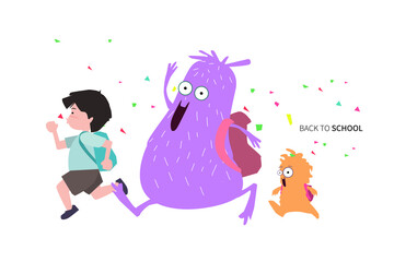 A character illustration of back to school concept.