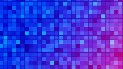 Abstract Blue And Red Flickering And Glowing Digital Squares Grid Background