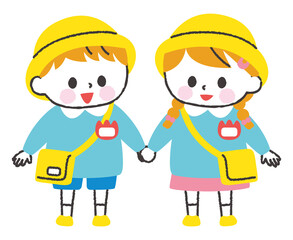 幼稚園児　イラスト　白肌