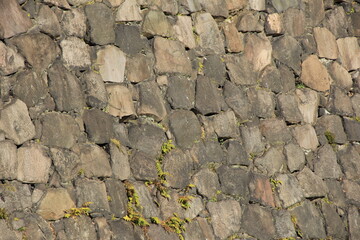 所々に雑草が生えた石垣