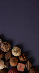 Fototapeta na wymiar background material of chocolate confectionery. チョコレート菓子の背景素材