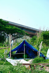 tent in the woods