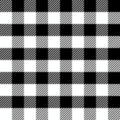 Black and white gingham check. Seamless vector check suitable for fashion and interiors