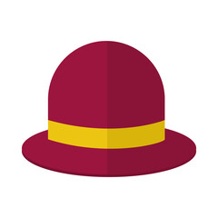 elegant hat icon, colorful design