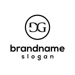 Modern vector graphic for GG logo, Perfect for any company or business icon.