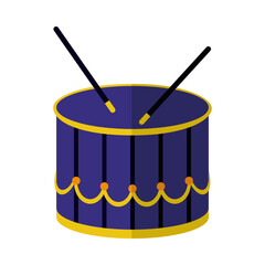 Obraz na płótnie Canvas drum with sticks icon, colorful design