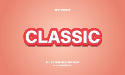 classic style editable text effect