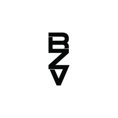 bzv letter original monogram logo design