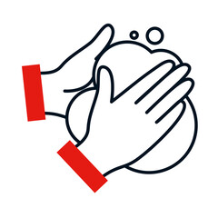 hand washing icon, colorful design