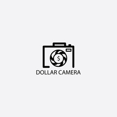 Camera logo illustration dollar design vector icon