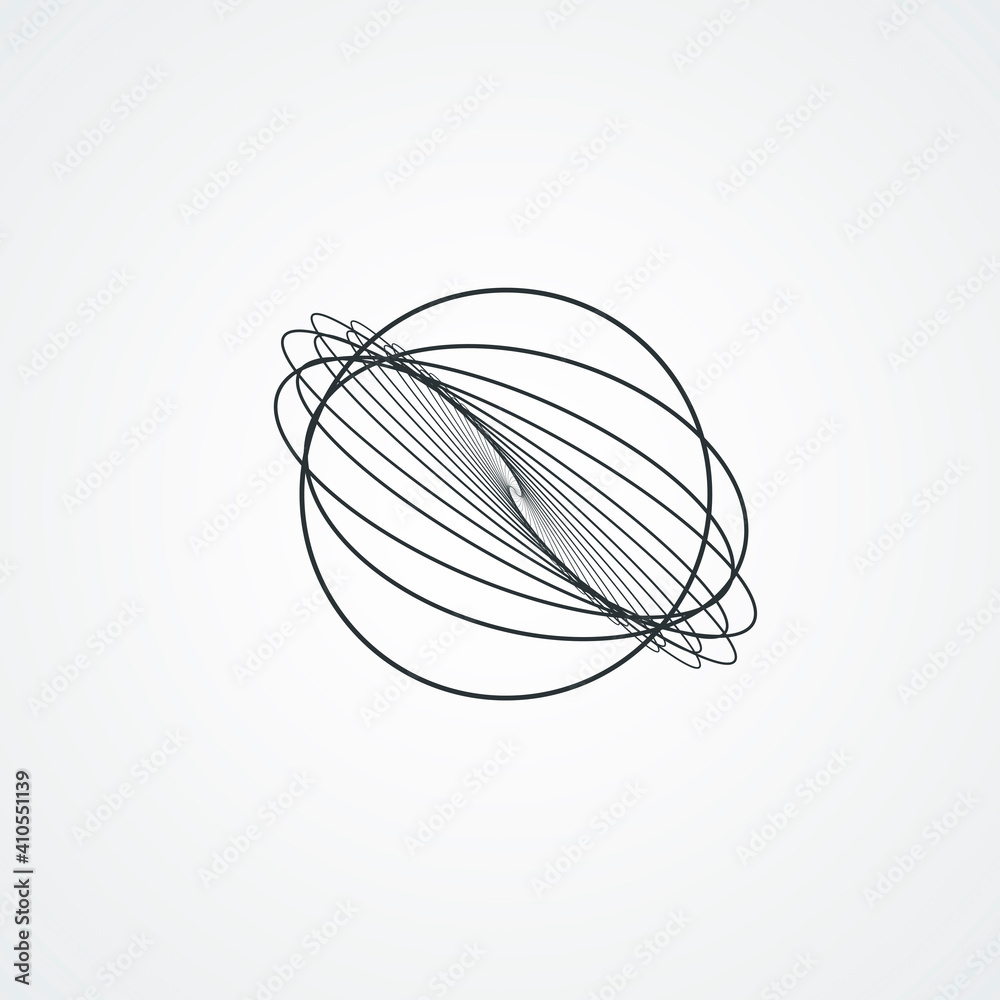 Aufkleber Modern web template for concept design. Abstract tech background. Futuristic wave. Business technology concept. Vector pattern. Graphic element vector. Digital science technology concept.