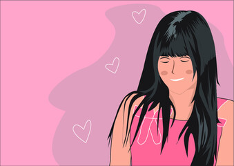 Vector Woman in love