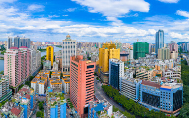 Fototapeta premium Urban scenery of Huizhou City, Guangdong Province, China