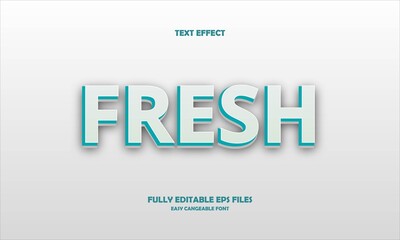 fresh style editable text effect