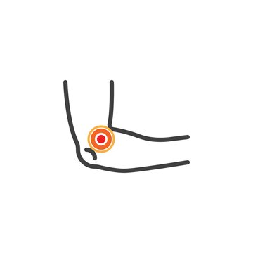 recommend clip art: Human elbow ache line icon. linear style sign for mobile concept and web design. outline vector icon. Symbol, logo illustration. Vector graphics