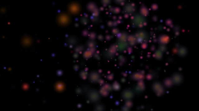 Colorful moving particles