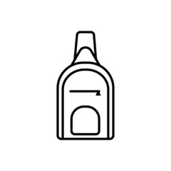 Sling Bag Outline Icon. Sling Bag Line Art Logo. Vector Illustration. Isolated on White Background. Editable Stroke