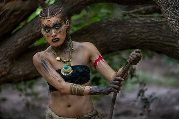 Woman in the forrest