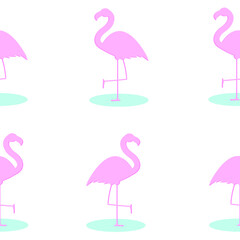 Flamingo Seamless pattern. Cute flamingo pattern for fabric, baby clothes, background, textile,wrapping paper and other decoration.Vector illustration