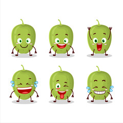 Cartoon character of olives with smile expression