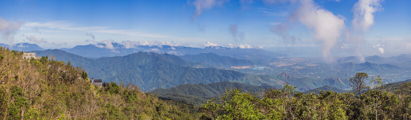 Famous tourist attraction - European city at the top of the Ba Na Hills, Vietnam
