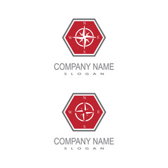 Compass Logo Template vector icon illustration design