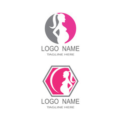 pregnant logo template vector illustration