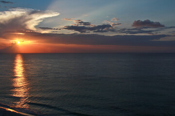 sunset over the ocean