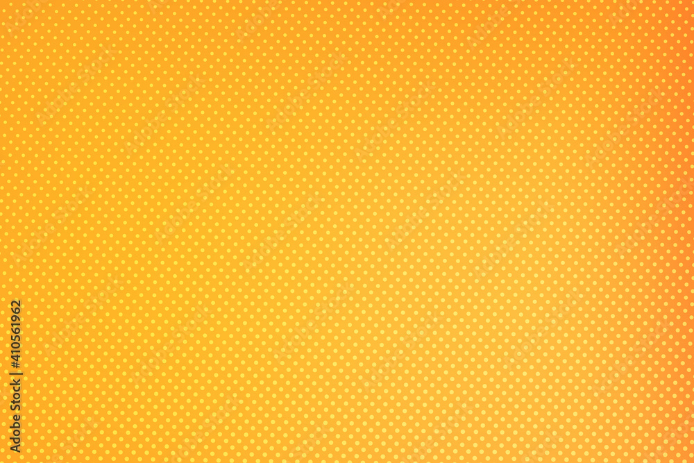 Wall mural pop art colorful comics book magazine cover. polka dots orange and yellow background. cartoon funny 