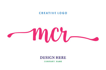 MCR lettering logo is simple, easy to understand and authoritative