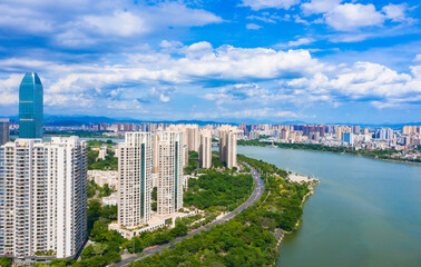 Fototapeta premium Urban scenery of Huizhou City, Guangdong Province, China