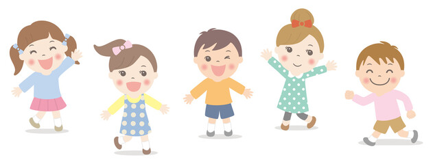 嬉しそうな子供たち