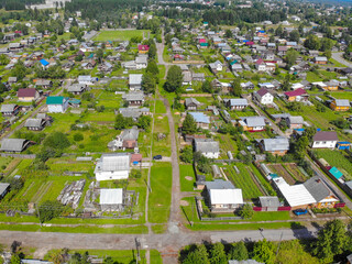 Aerial view of houses in Omutninsk (Kirov region, Russia)