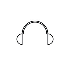 Simple Headset outline icon vector