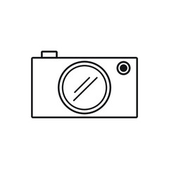 Digital Camera outline icon vector