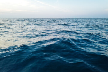 Calm Sea and Blue Sky Background.