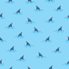Shark, fish Seamless Pattern vector background