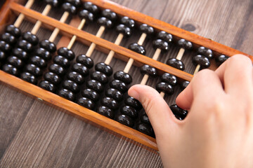 Chinese traditional accounting abacus