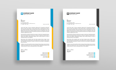 Modern and Clean Company Letterhead Design Template.	