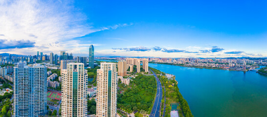 Fototapeta premium Urban scenery of Huizhou City, Guangdong Province, China