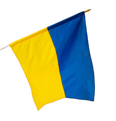 National flag of Ukraine isolated on white background