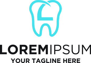 Dentist health letter L logo design