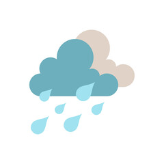 rainy icon design vector template